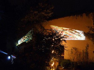 Projektionen von Gela: "Bones in Radiation"