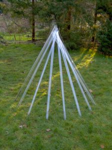 Lichtkegel,Glasröhrenjeweils 150cm lang, 2007
